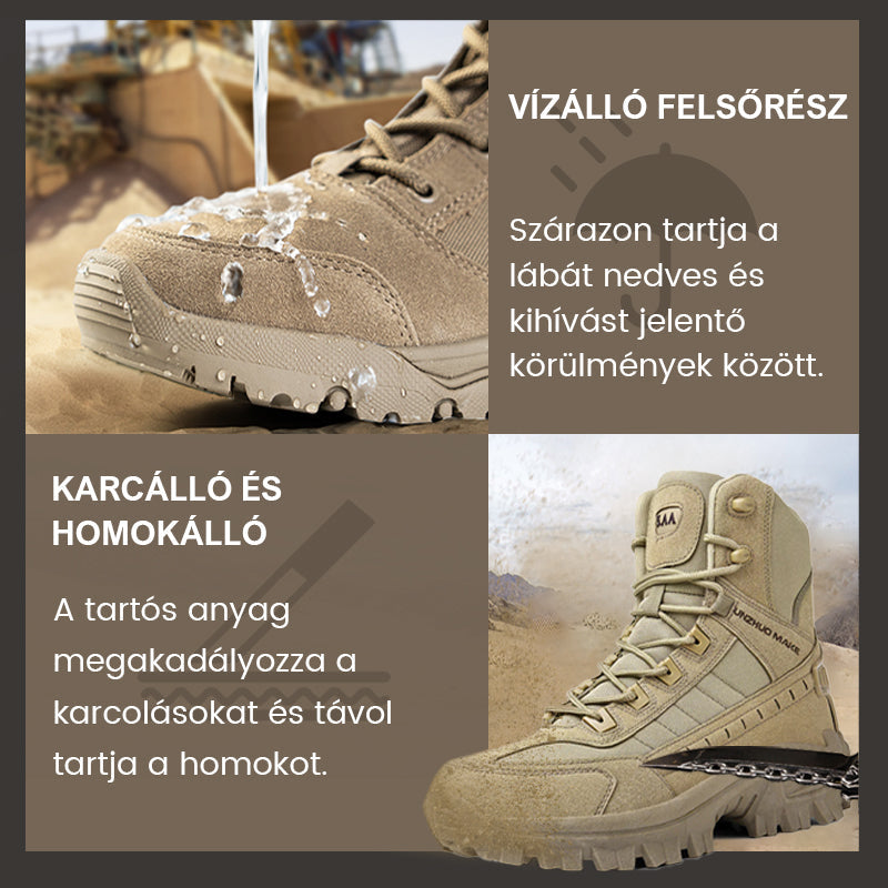 🔥Férfi Vízálló Szakmai Harci Csizma Szúrálló Talppal (Tartóssági Fejlesztéssel)