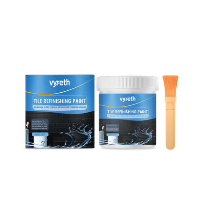 🥳 🎨🛁Fehér csempefelújító festék ecsettel – elfedi a foltokat, vízálló és fényes felületet biztosít. Újítsd fel a csempéket, mosdókagylókat és WC-ket csere nélkül! 🛡️