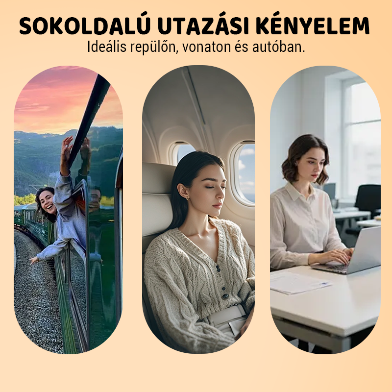 😴Ergonomikus felfújható utazópárna - Kényelmes és praktikus