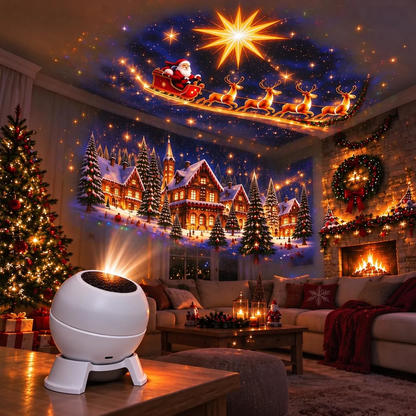🌈🍭Hivatalos magyarországi márkaüzlet | 🎄 SCNDR® Okos holografikus projektor (HD intelligens dinamikus 5D vetítés)