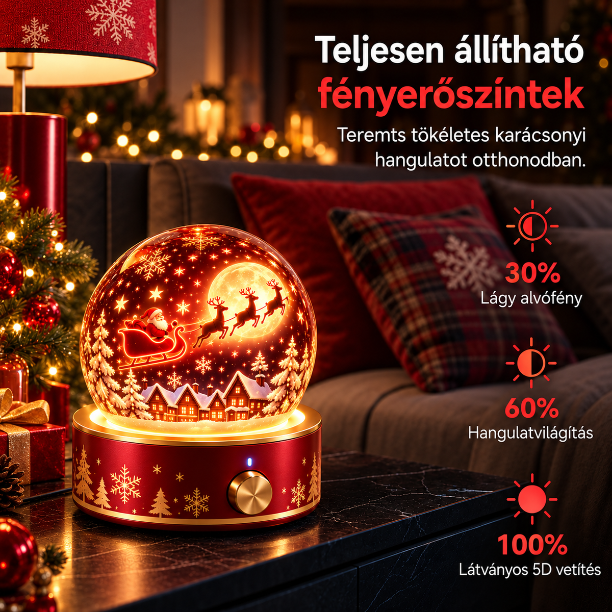 BVJ®🎄🦁2026 PRO MAX 5D intelligens világprojektor Több mint 100 magával ragadó világ létrehozása Bluetooth vezérléssel és hangeffektekkel-maotouying