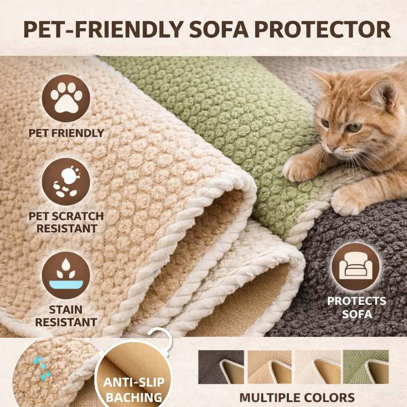 ❄️ 💖Vastagított, csúszásmentes kanapéhuzat – Ultrapuha, mosható, karcálló és háziállatbarát, 3 színben 🛋️✨
