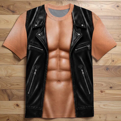 🍂 Őszi kiárusítás!📢50% kedvezmény!! ⏰Férfi vicces, izomnyomatos póló