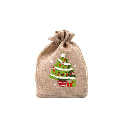 🎄✨ Karácsonyi zsákvászon ajándéktasak húzózsinórral: Stílusos csomagolás másodpercek alatt – búcsú a drága csomagolópapírtól és a ragasztószalag bajlódásától! 🎅🎁