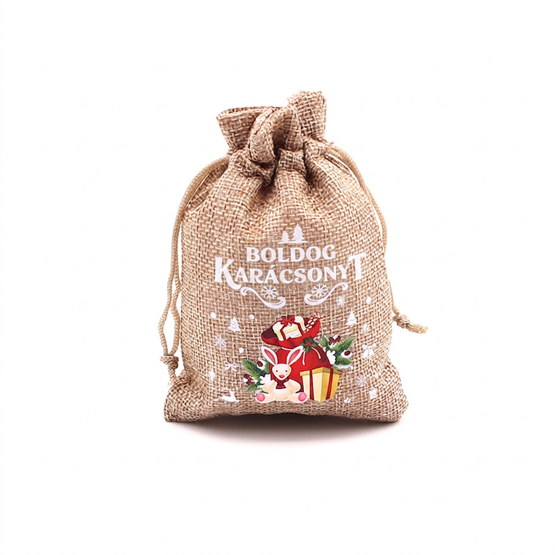 🎄✨ Karácsonyi zsákvászon ajándéktasak húzózsinórral: Stílusos csomagolás másodpercek alatt – búcsú a drága csomagolópapírtól és a ragasztószalag bajlódásától! 🎅🎁