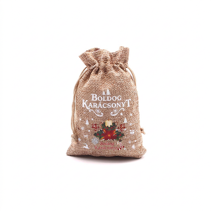 🎄✨ Karácsonyi zsákvászon ajándéktasak húzózsinórral: Stílusos csomagolás másodpercek alatt – búcsú a drága csomagolópapírtól és a ragasztószalag bajlódásától! 🎅🎁