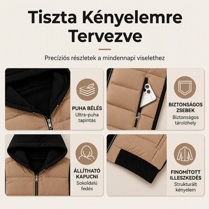 🌷 Női kapucnis dzseki többszínű kontrasztos béléssel – Kényelmes és stílusos hűvös napokra✨