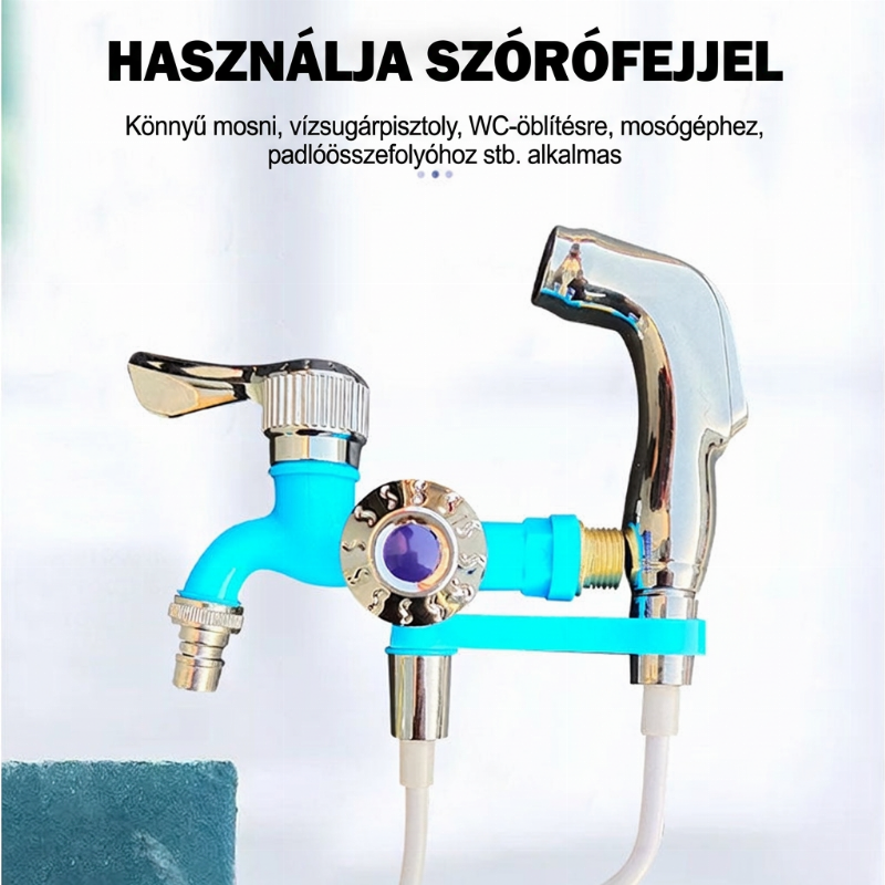 🚿 Dupla vezérlésű hosszabbítható csap – hőálló, fagytűrő, robbanásbiztos. Tökéletes konyhához és fürdőszobához! ✨🔧