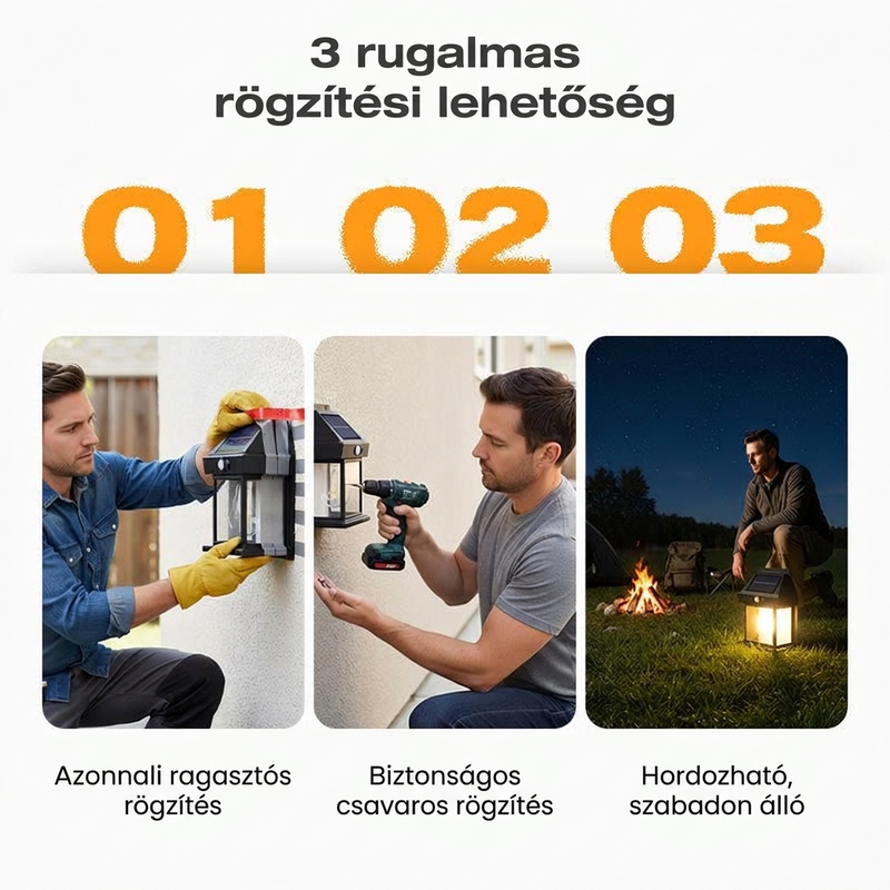 ☀️ 49% KEDVEZMÉNY! Napelemes fali lámpa – Mozgásérzékelővel, IP65 vízállósággal, energiatakarékos ⚡