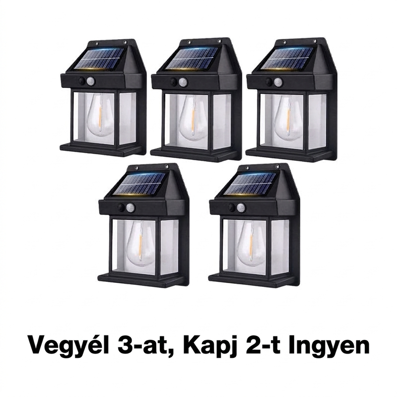 ☀️ 49% KEDVEZMÉNY! Napelemes fali lámpa – Mozgásérzékelővel, IP65 vízállósággal, energiatakarékos ⚡