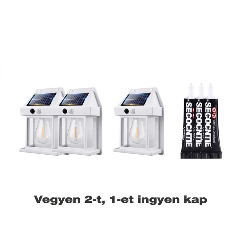 ☀️ 49% KEDVEZMÉNY! Napelemes fali lámpa – Mozgásérzékelővel, IP65 vízállósággal, energiatakarékos ⚡