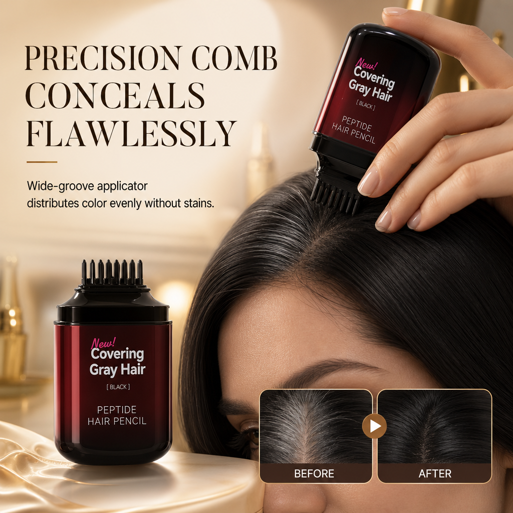 💇‍♀️✨ 50% KEDVEZMÉNY! Ideiglenes ősz hajfesték stift – W-fésüléses precízió, peptid formula, izzadságálló és gyorsan száradó. Másodpercek alatt felfrissítheted az ezüstös tincseket! 🛡️✅