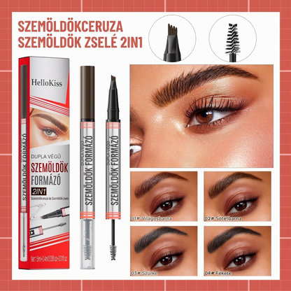 🔥2 az 1-ben szemceruza és szemöldökfixáló gél – sűrűbb és természetesebb szemöldökformázáshoz🥳