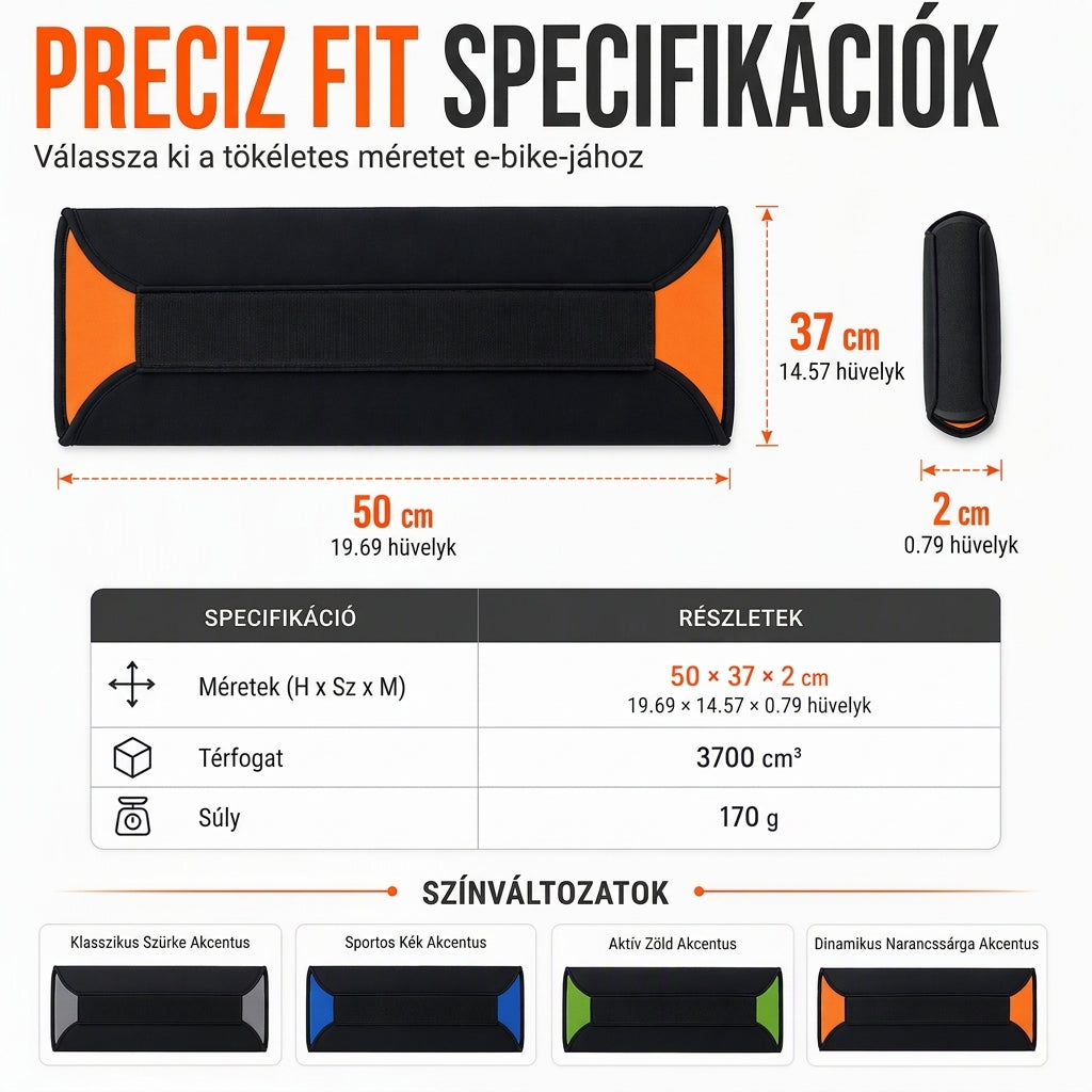 🚲 E-bike akkumulátorvédő – 5 mm-es hőszigetelő neoprén védőhüvely
