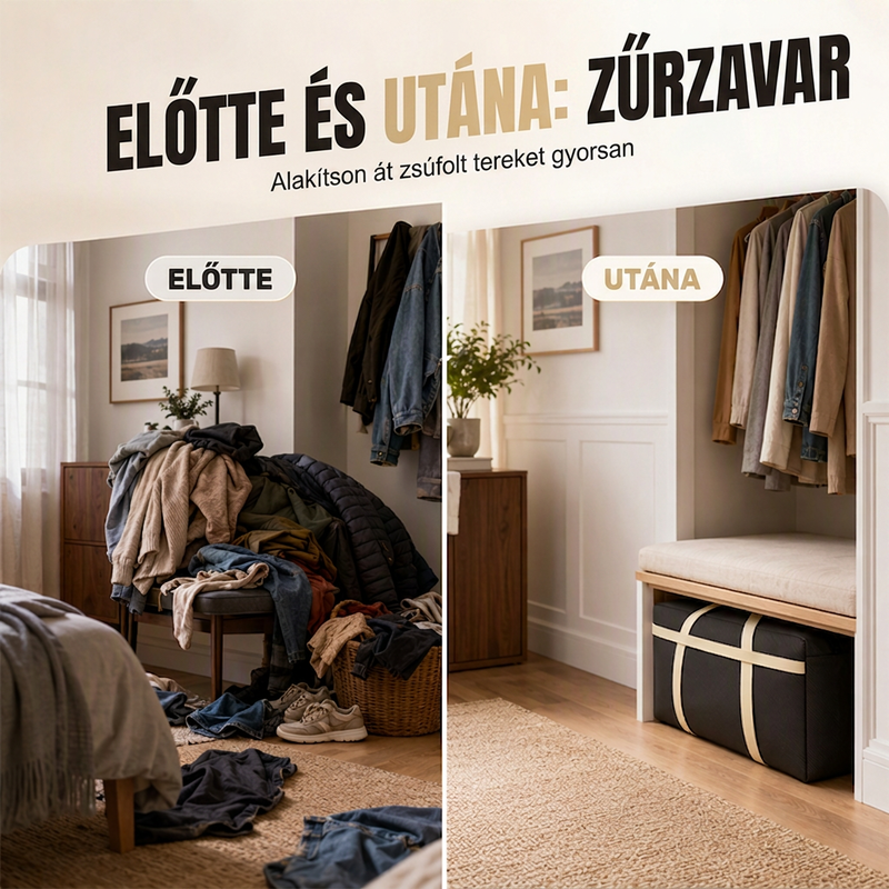 📦✨ Nagy űrtartalmú ruházati és ágynemű-tárolózsák – vízálló, kettős cipzárral