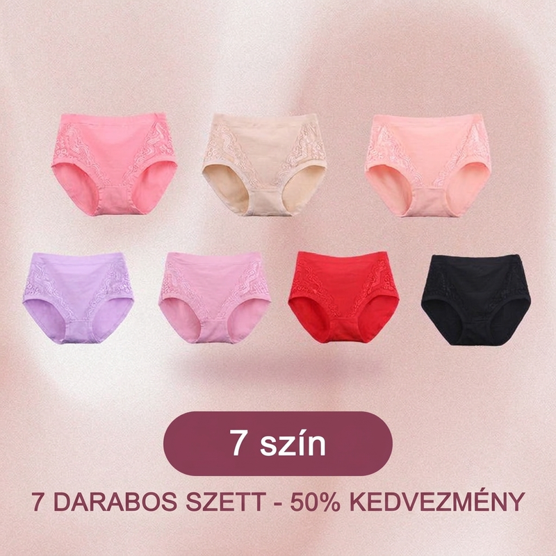 🌸 Plus Size szivárgásgátló bugyi – Magas derék, pamut, egész napos komfort 📦