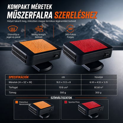 ❄️🚗 Hordozható 12V-os autó szélvédő jég- és páraleolvasztó ventilátor – Autófűtés és hűtőventilátor 🌀