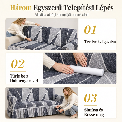 🛋️ Univerzális, rugalmas, teljes lefedésű kanapéhuzat